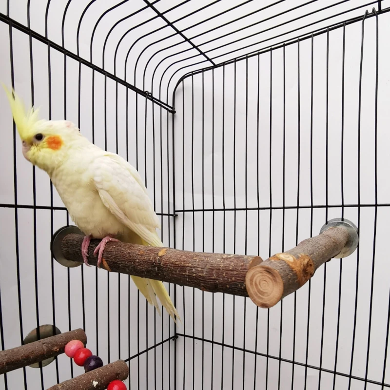 Bird Perches Natural Stand L-shaped Bar Bird Cage Grinding Claw for Cockatiels Conures Budgies Love Birds