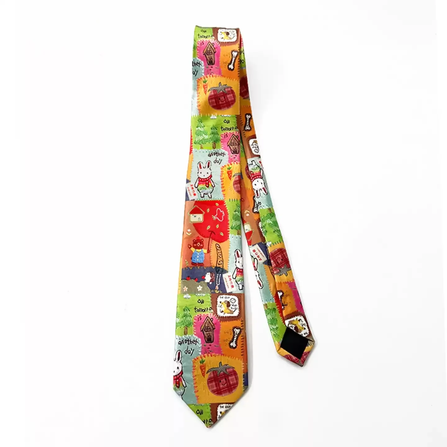 Фото Оригинальная рубашка с завязками ручной работы, унисекс, модный дизайн с мультяшным принтом, повседневная одежда в студенческом стиле, аксессуары