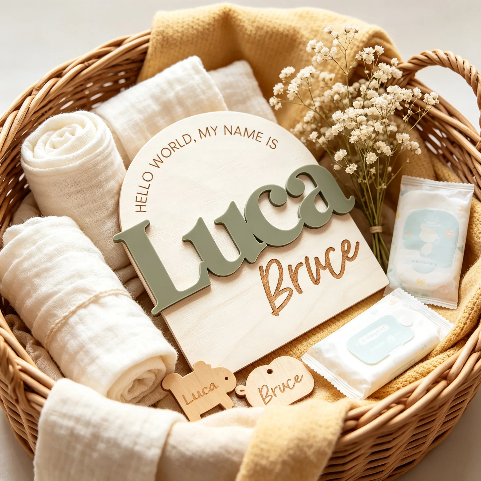 Baby Nursery Diy - 1 Stück personalisierte Namensschilder im nordischen