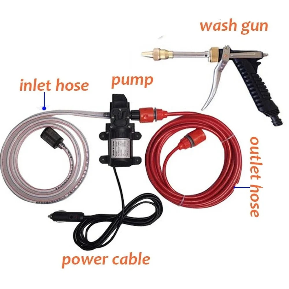 12V Car Washer Gun Pump High Pressure Cleaner Car Care Portable Washing Machine Car Electric Wash Pump Cleaning Auto Device