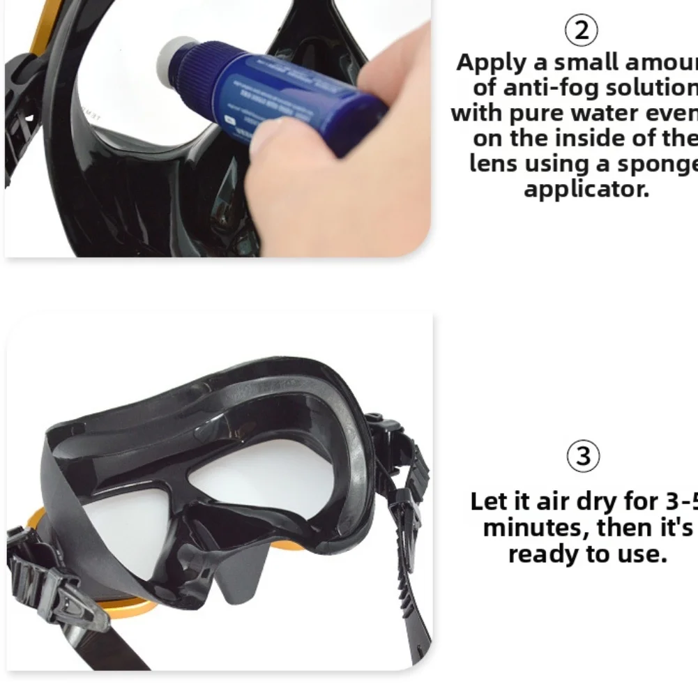 لوكيل نانو الصلب المضاد للضباب 15 مل لنظارات السباحة منظف الضباب الفعال مع مقاومة ثابتة لدرجة الحرارة