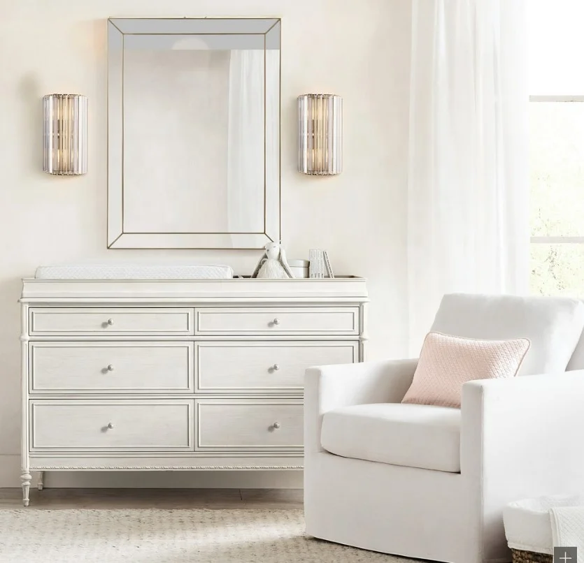 أثاث غرفة المعيشة الحديثة الأمريكية الخشب الصلب الفرنسية المعاصرة واسعة خزانة وسقف #4