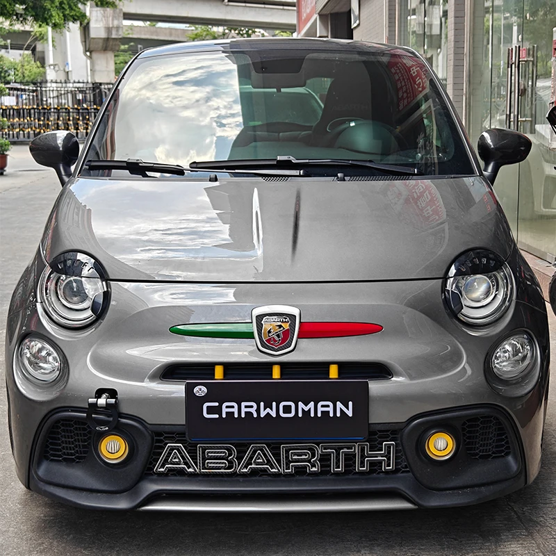 

Новый АБС-материал, итальянский стиль, ручка двери багажника и передний логотип, значок гриля, крышка для Abarth 595 695, 1 шт.