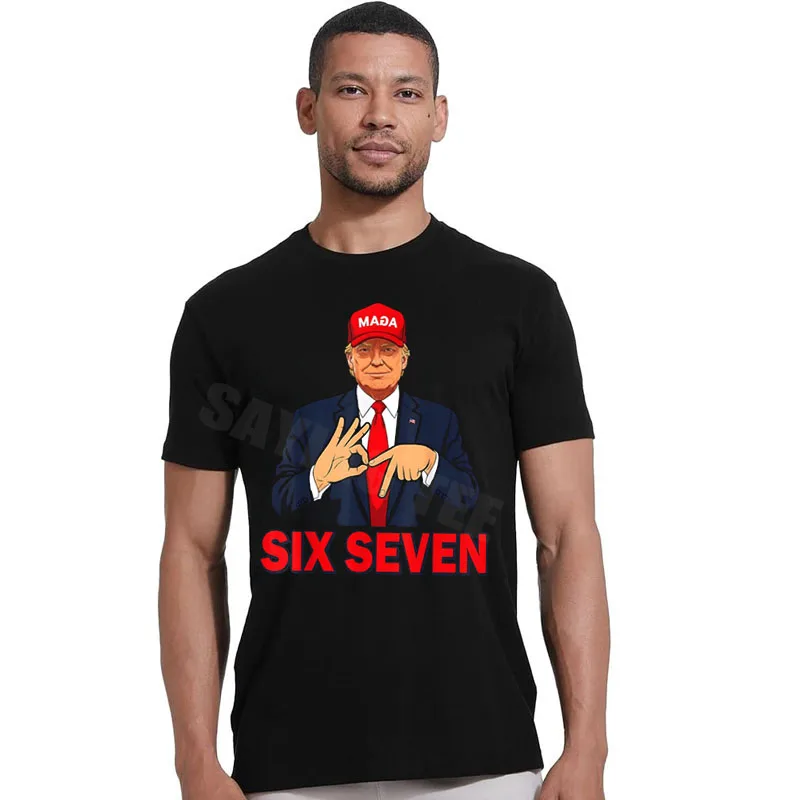 مضحك MAGA 67 ميمي زي ستة سبعة هالوين تي شيرت الرجال بلوزات على الموضة Y2k تصميم الجرافيك الساخر قائلا المحملة هدايا الجدة