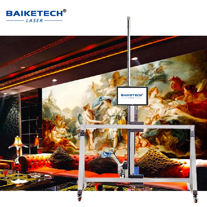 طابعة TH-TW32A 2 في 1 AI للحوائط والأرضيات، عملية ذكية عالية الدقة لتزيين المنزل