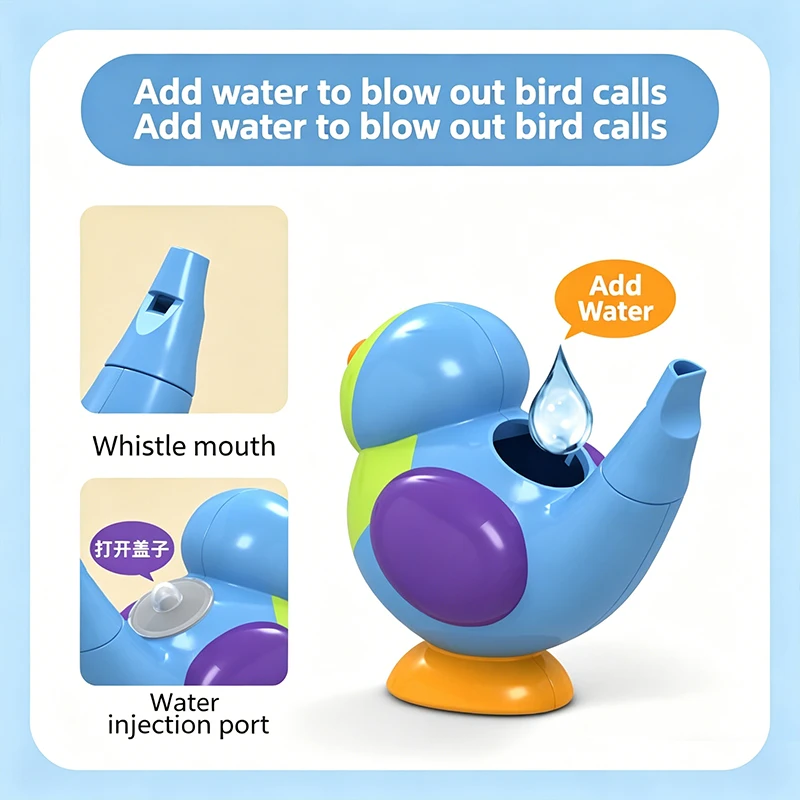 Silbato de Agua para Pájaros, Material ABS, Silbato de Agua Colorido para Pájaros, Juguete Divertido, Regalos de Cumpleaños para Niños, Accesorios