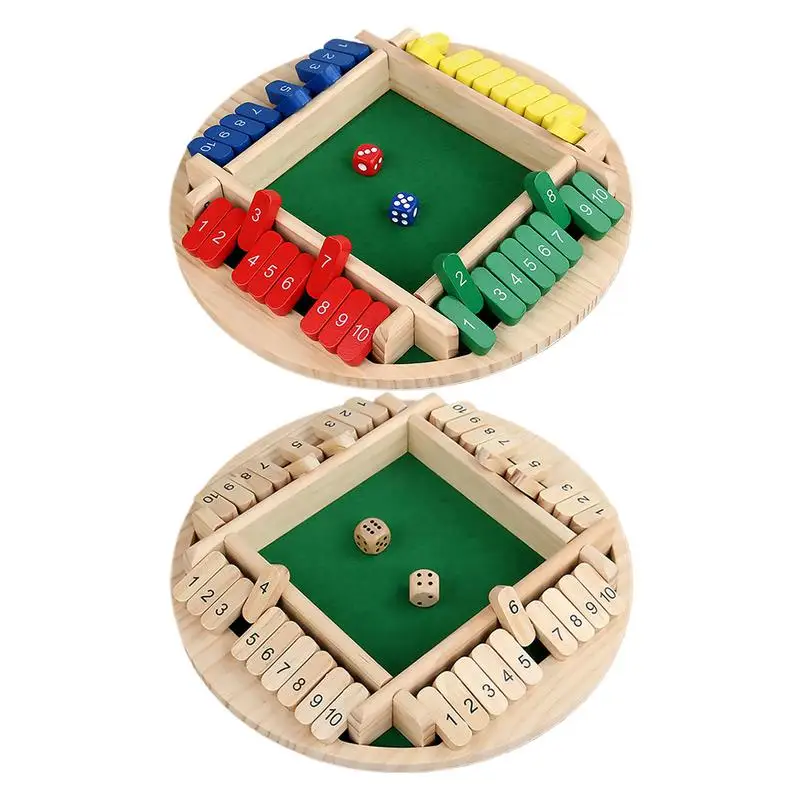 古典的な木製のサイコロボードゲーム,ボックスを閉じる,ボードゲーム,ポータブル,教育,教室用