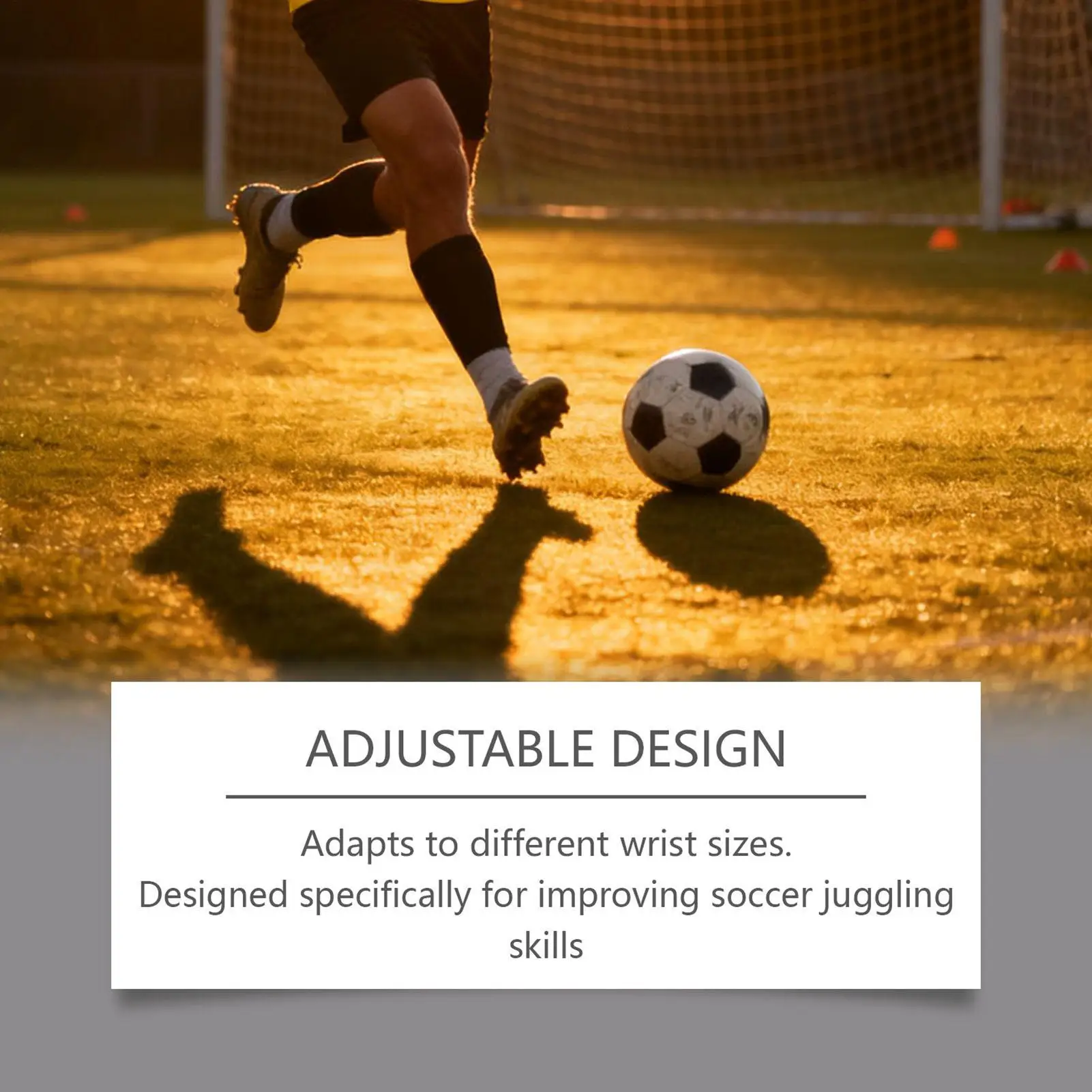 축구 킥백 트레이너 운동 장비, 끈 조절 가능한 손목 밴드 포함, 실내 소년 소녀용 연습 훈련 보조기구