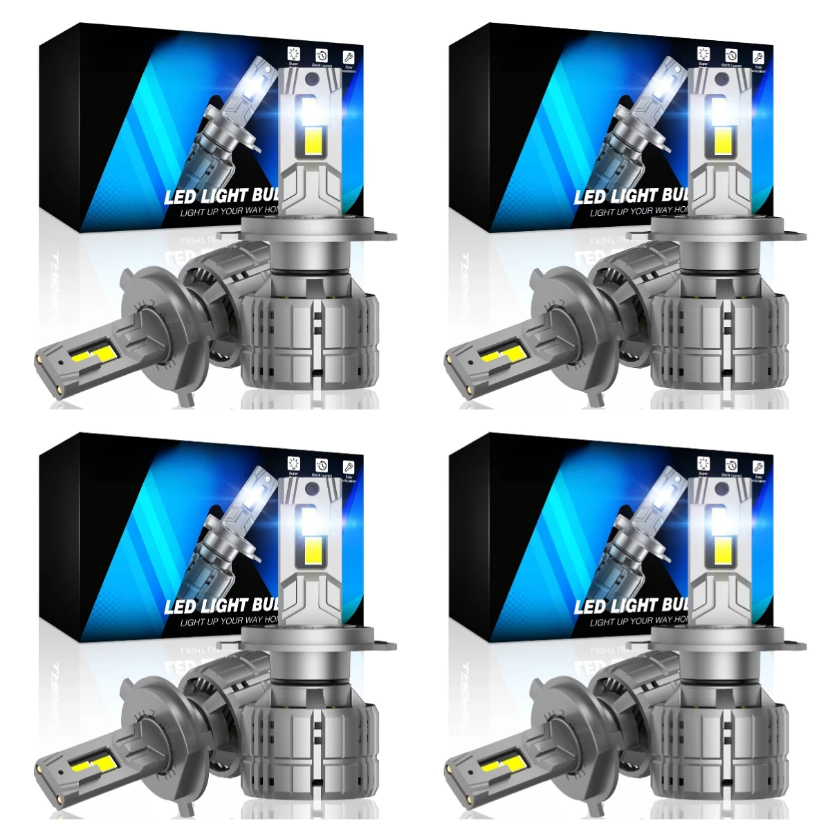 Faros LED de 200W H11 H7 9006 Canbus, Accesorios para Auto, 360 12V H15, Kit de Luces 9005 H4, Bombilla LED para Auto, 50000Lm