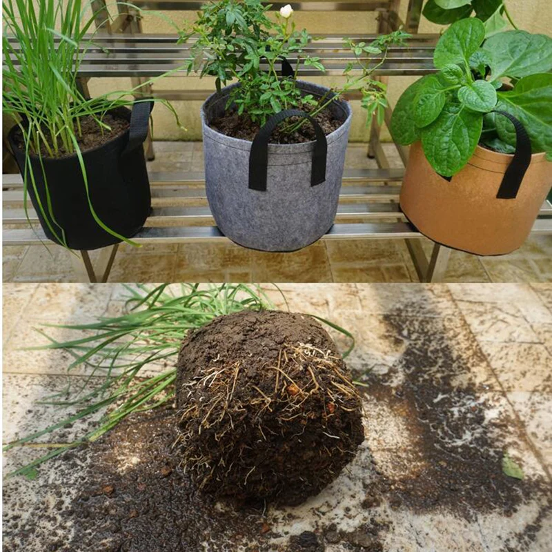 2 5 Gallon Plant Grow Bags Growing Potato home garden tools 7Gallon 10 Gallon planting flower fruit Tree Fabric Pots