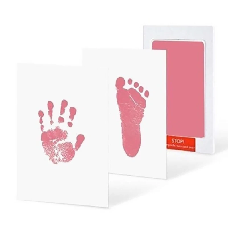 Newborn Baby DIY Hand And Footprint Kit Ink Pads Photo Frame Handprint Toddlers Souvenir Accessories Safe Clean Baby Shower Gift