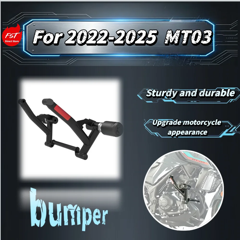 For 2022-2025 Yamaha MT03 High Strength Racing Guard Bar Wear Resistant Shock Absorbing Anti-fall Bobbin & Slider Fittings