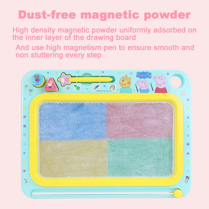 Peppa Pig Magnetic Drawing Board Colour Magnetism Pen Baby Puzzle Toy DIY Graffiti Simulated Kids Gift Early Childhood Education