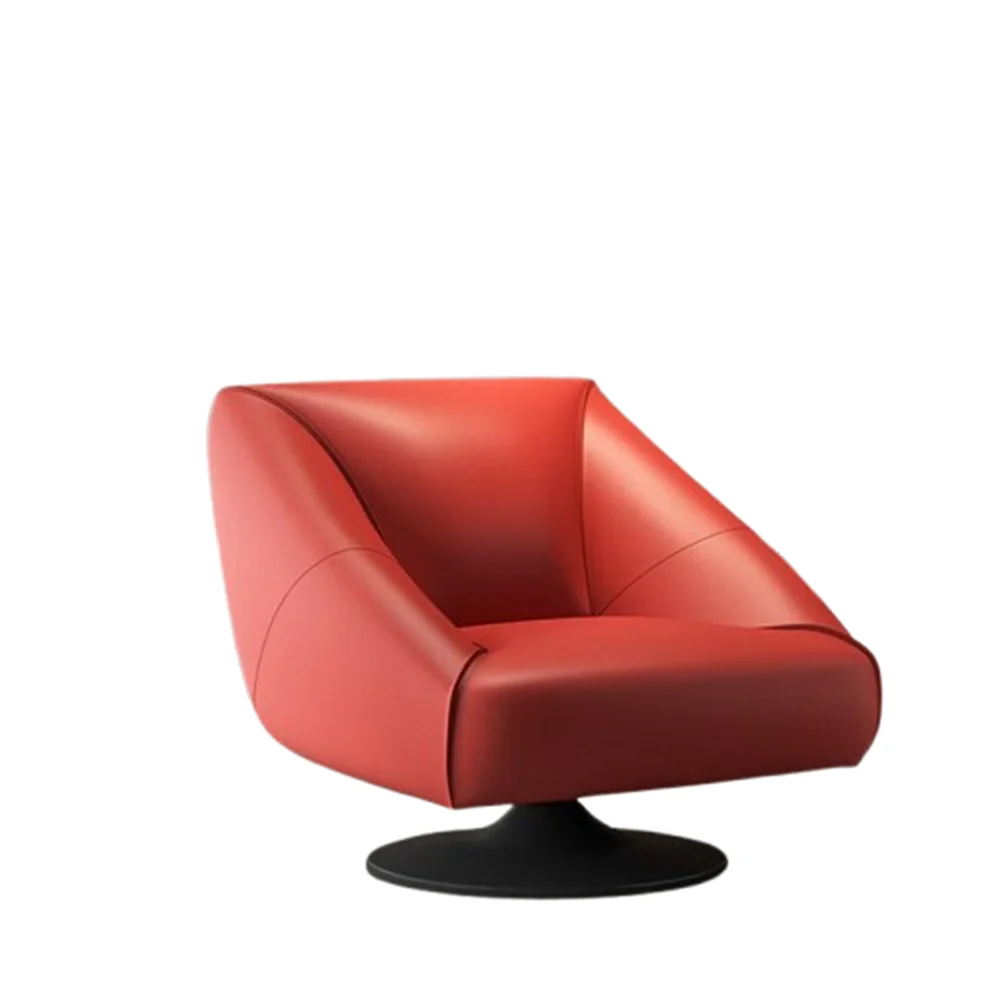 كرسي بتصميم عصري فاخر مع مسند للذراعين لدعم الظهر كرسي أرضي لغرفة المعيشة بسيط أثاث دوار ديكور منزلي #6