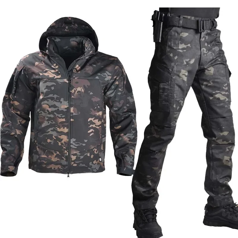 

Тактические куртки HAN WILD, брюки, мужская одежда, камуфляжная одежда для охоты, униформа, страйкбольное ветрозащитное пальто для кемпинга, ветровка, новинка