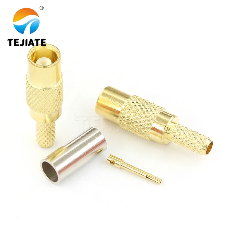 1PCS MCX Female and Male Plug Right Angle 90 Degreen Crimp Plug for RG405 RF Connector