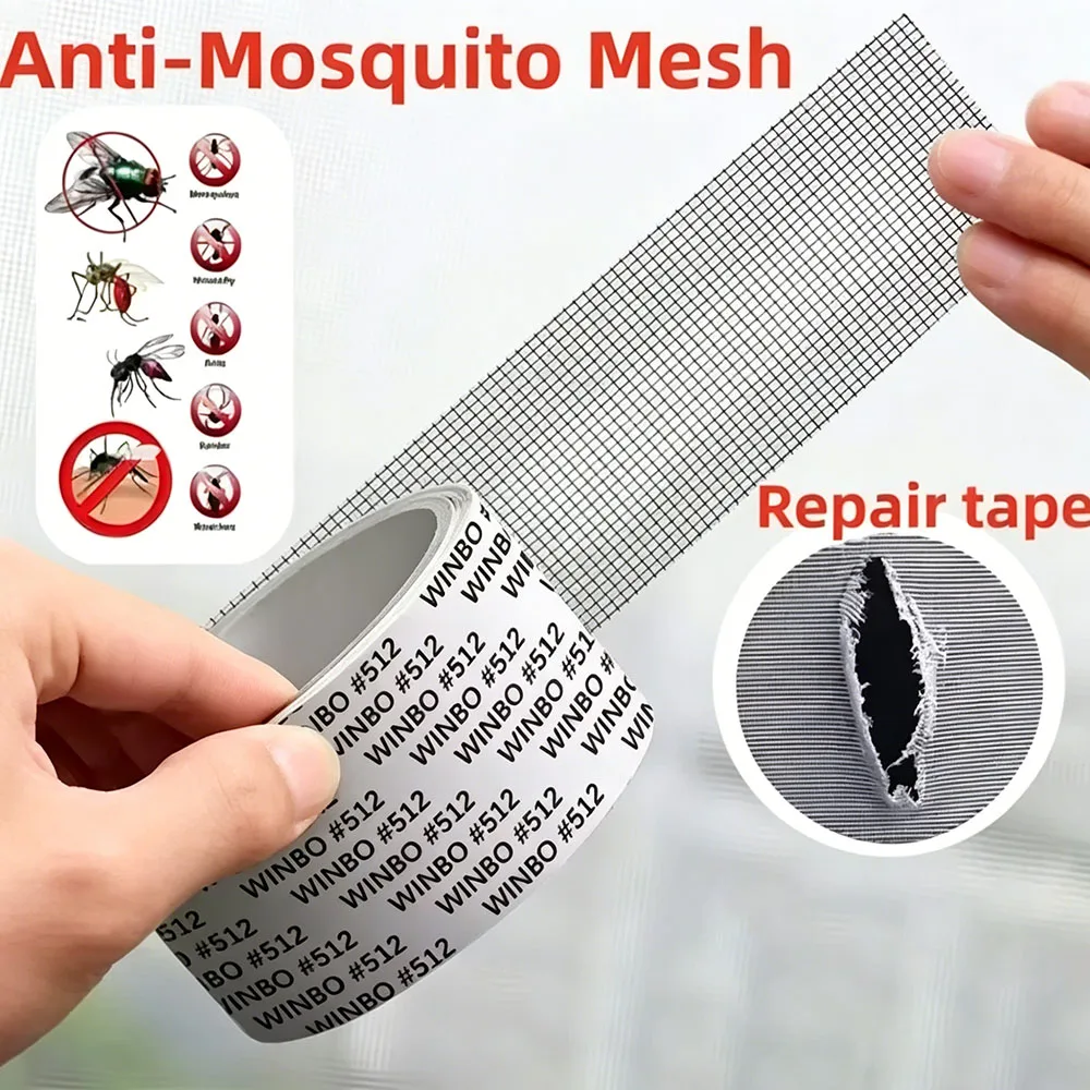 1ps Easy-To-Apply Waterproof Window Screen Repair Tape - Keep Mosquitoes Out With Our Anti-Insect Self-Adhesive Mesh Patch