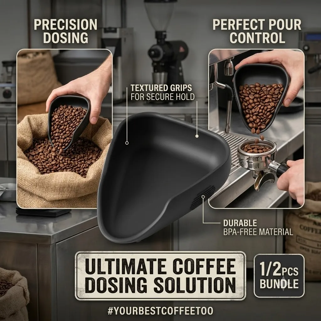 1/2Pcs Silicone Coffee Bean Dosing Cup Weighing Dish Coffee Measuring Spoon Dose Measurement Container Tray Coffee Machine Acces