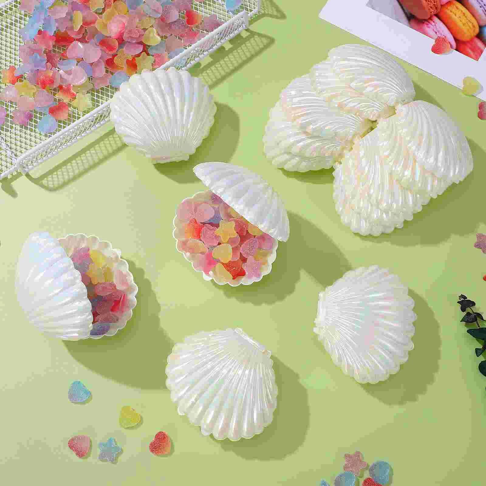 10 Pcs Mermaid Birthday Party Decoration Jewellery Pearl Candy Box Wedding Favours Baby