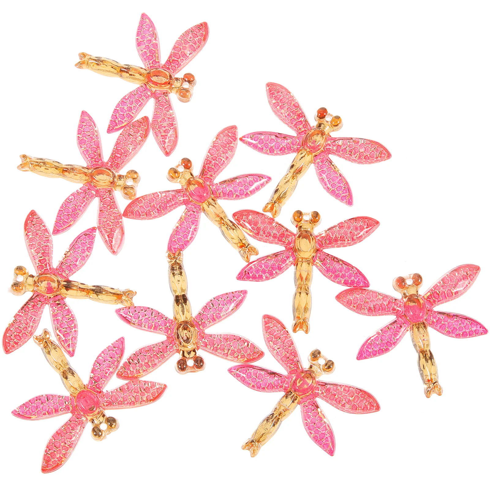 

10Pcs Resin Dragonfly Charms Eye Catching Decorative Pieces for Potted Plants Garden Landscaping Craft DIY Projects Home Decor