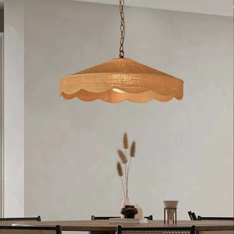 

Japanese Wabi Sabi Restaurant Chandelier Retro Homestay Bedroom Study Tea Room Designer Creative Art E27 Pendant Lighting