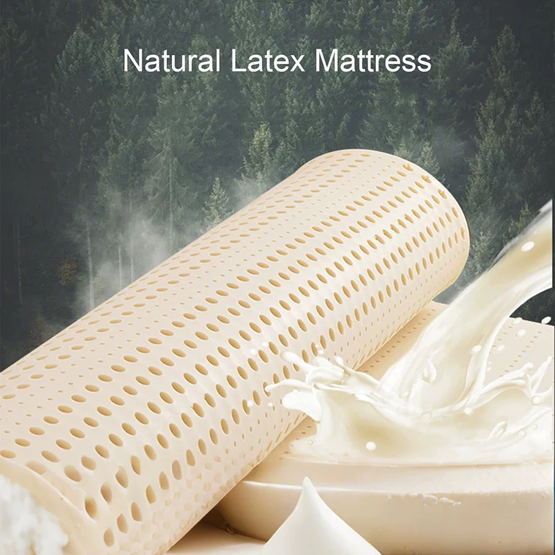 Thailand natural 100% latex mattress with cover natural rubber pure mattress 1.8m bed 2.0m thickened home dormitory cushion mats