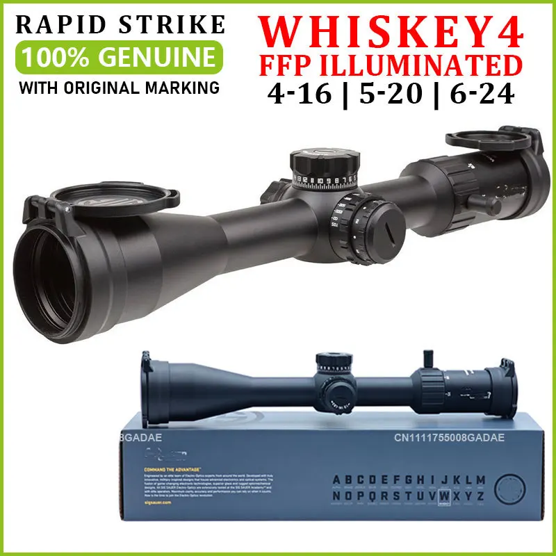 

Оригинальный прицел SG SR WHISKEY4 4-16x44 мм / 5-20x50 мм / 6-24x50 мм FFP с подсветкой, внешней установкой Zero Stop, MOA Milling Hunter 2.0