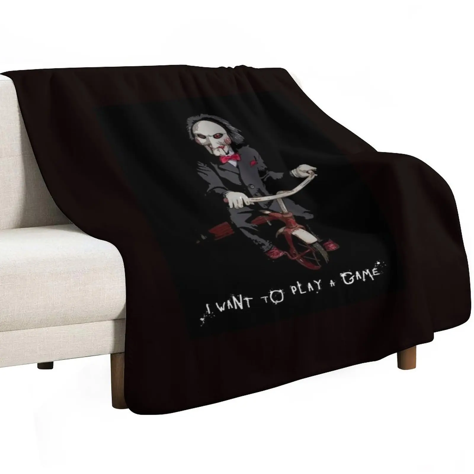 Saw - I want to play a game Throw Blanket for babies For Sofa Thin for winter Large Blankets Sofas Furrys Blankets