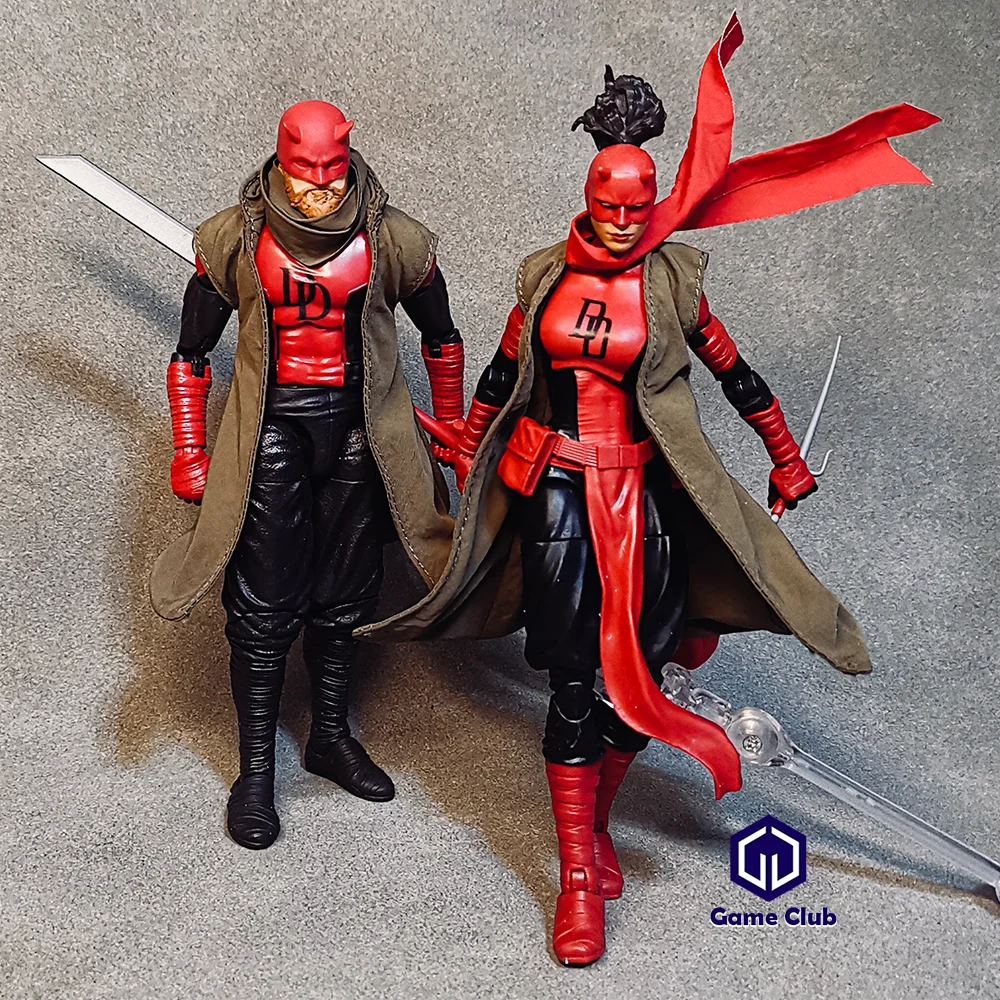 Handmade 1/12 Scale Female Male Soldier Daredevil Comics Windbreaker Cardigan Scarf Clothes Set For 6in Action Figures Model