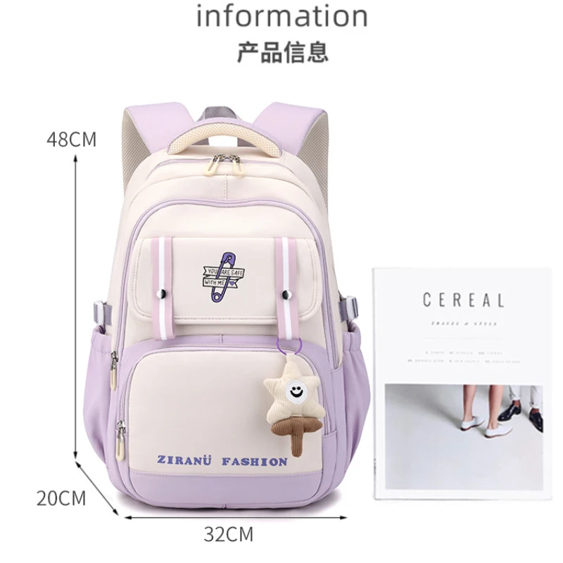 Mochilas escolares Kawaii para estudiantes de primaria, mochilas escolares de gran capacidad para niñas adolescentes, bolsos de hombro impermeables de nailon para mujeres