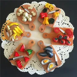 Mini Fruits Vegetables Magnetic Fridge Message Board Magnets Blackboard Magnet Stickers Watermelon Banana Tomato Model