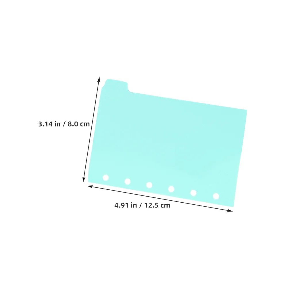 A7 Plastic Notebook Dividers Tab Index Subject Divider For Budget Planner Journal Organizer Loose Leaf Binder Pages Refill