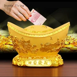 Gold Ingot Piggy Bank Lucky Resin Piggy Bank Home Furnishings Household Large Capacity Housewarming Gifts