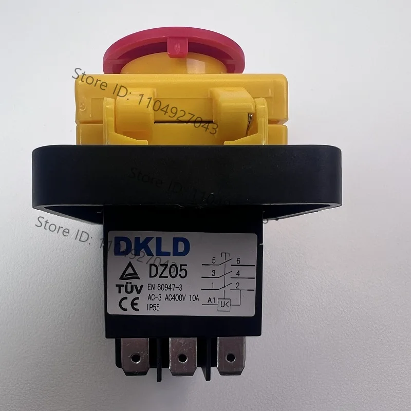 DZ05 Waterproof Electromagnetic Button Switch, Used for Electric Tools, Motors, Magnetic Drilling Machines AC400V 10A 7pins