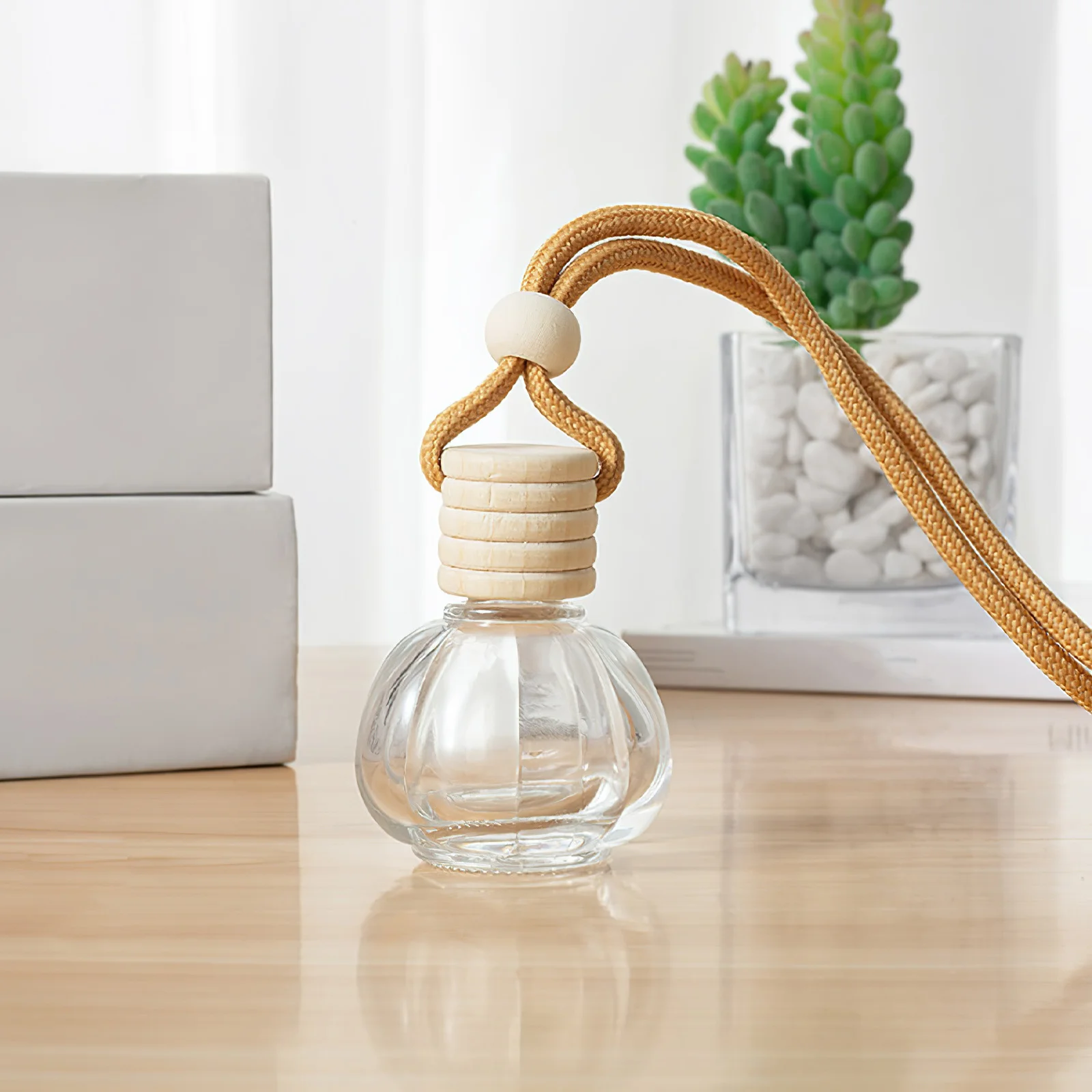 6 個車エッセンシャルオイルディフューザーボトル詰め替え香水容器芳香剤アロマセラピーボトルカーアクセサリー用