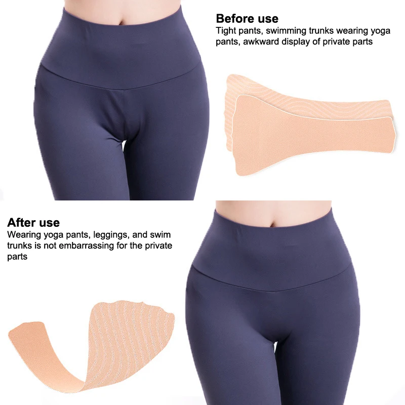 Fan-shaped Camel Toe Concealer Reusable Traceless Invisible Waterproof Adhesive For Women Leggings Swimwear Activewear
