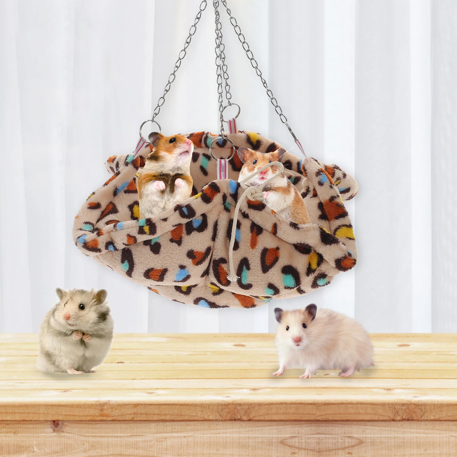 

Golden Velvet Warm Pet Nest Small Animal Hammock Hamster Hide House Rat Cage Hedgehog Guinea Pig Resting Bed Chinchilla Squirrel