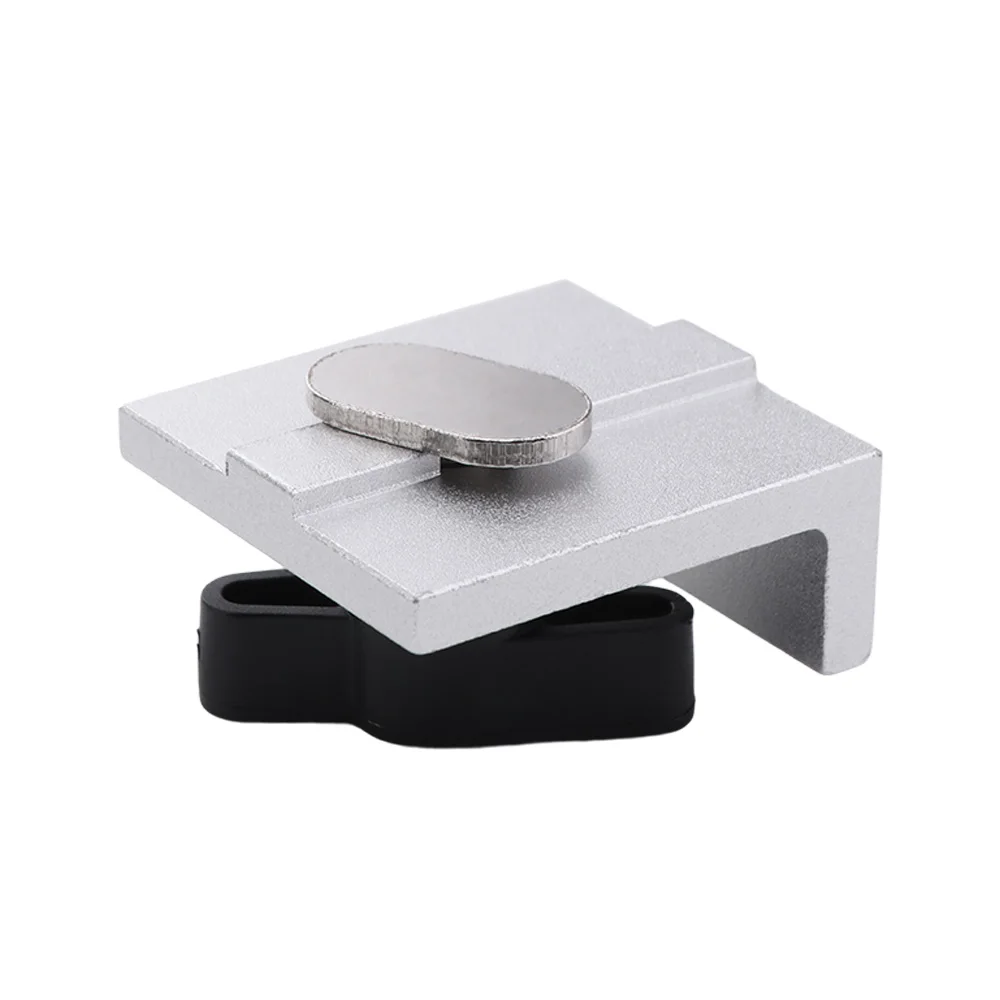 4 Pcs Set T Track Stop Block With Knobs Inline Design Short Stop Kit T-Track System Silver Color Replacement Kit