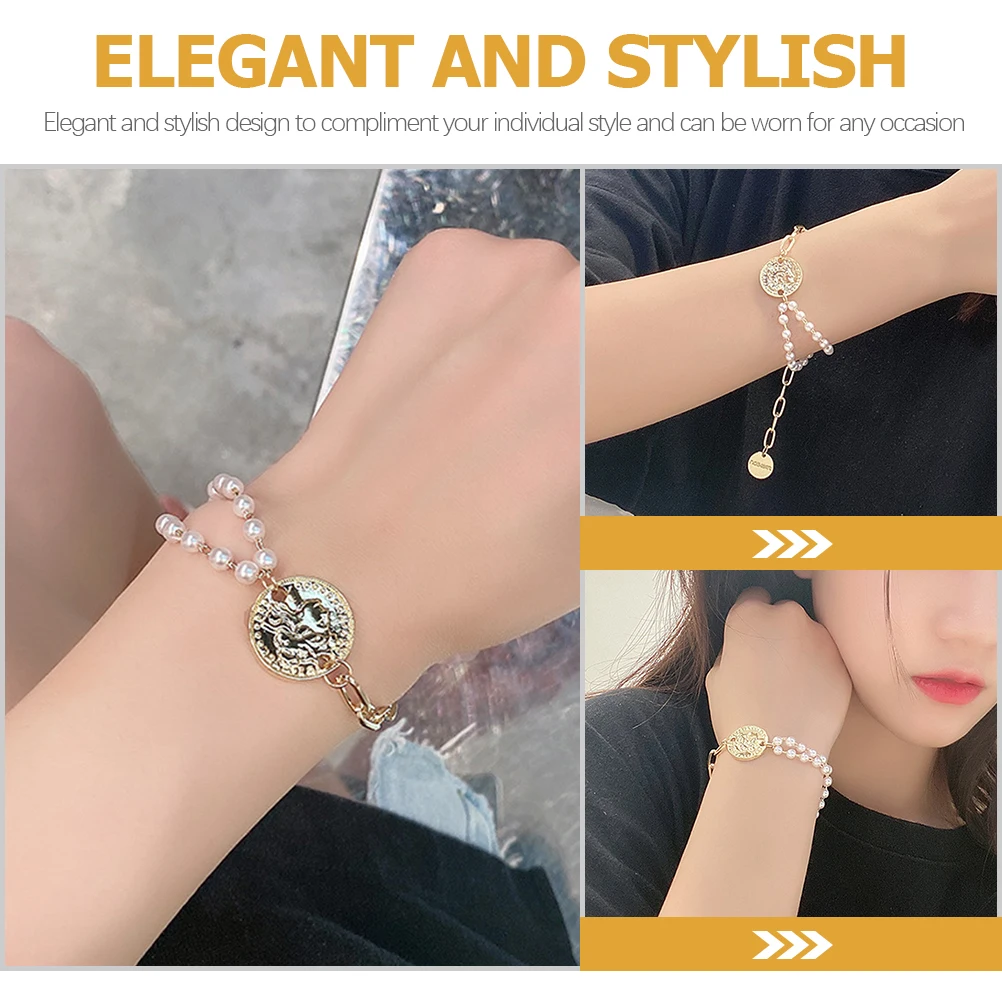 Elegant Pearl Chain Bracelet Wrist Decor Accessory Trendy Women Jewelry Creative Charm Decorative Wrist Chain Gift For Girls