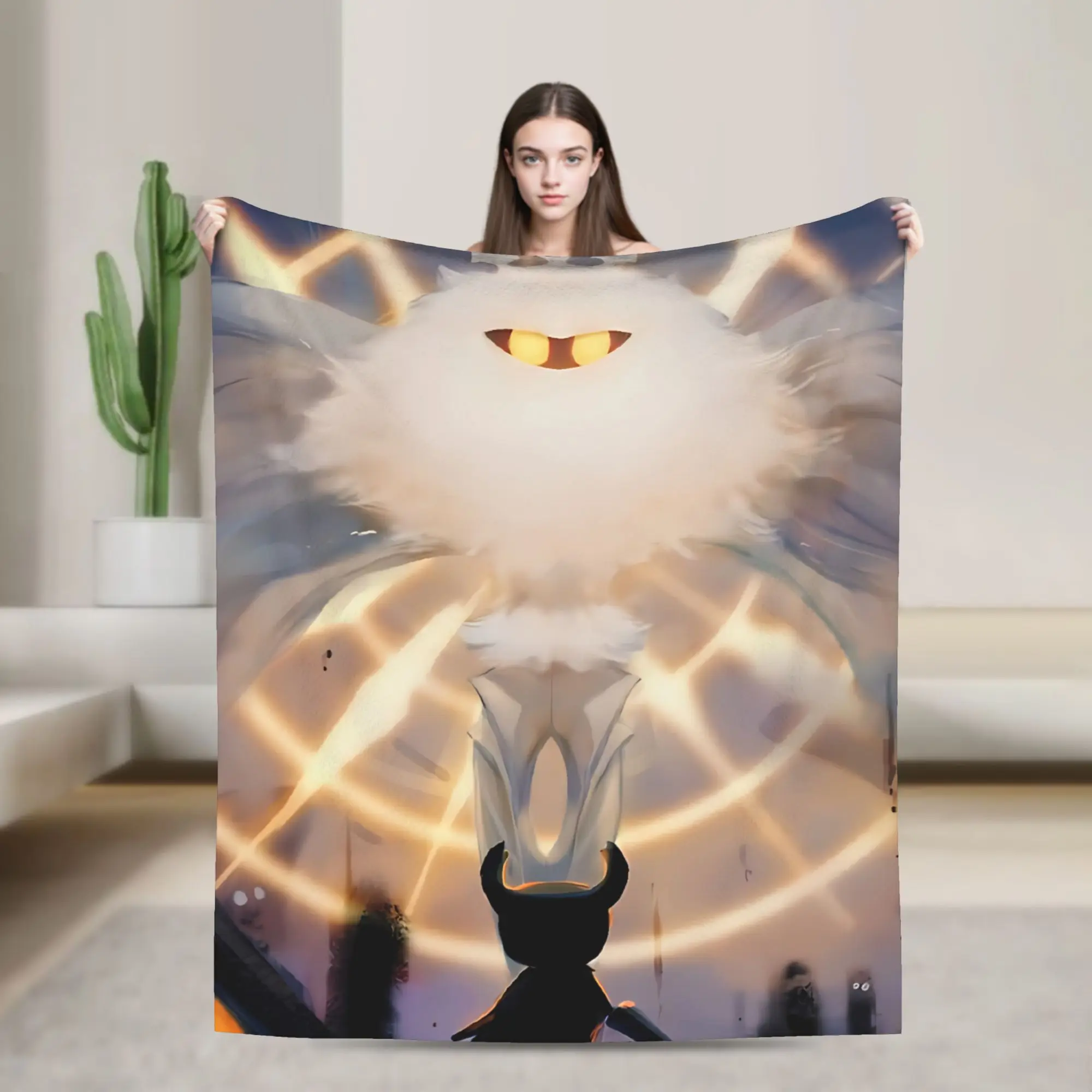 Hollow Knight Game  Warm Blankets  Camping Plush Throw Blanket Novelty Home Decor Flannel Bedspread Sofa Bed Cover
