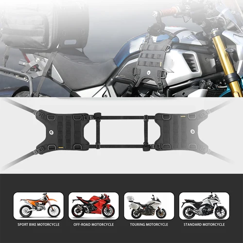 Bolsa de tanque para motocicleta, sistema de suspensión lateral, Base de bolsa lateral para tanque de Motor, accesorio para motocicleta de viaje al aire libre, marco de parachoques, bolsa de barras de choque