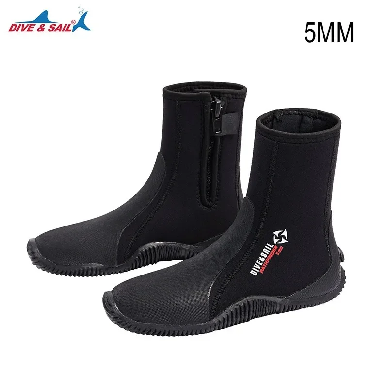 New Professional 5mm Neoprene Diving Boots Adults Thermal Winter Wetsuits Boots Beach Water Shoes for Unterwater Snorkeling