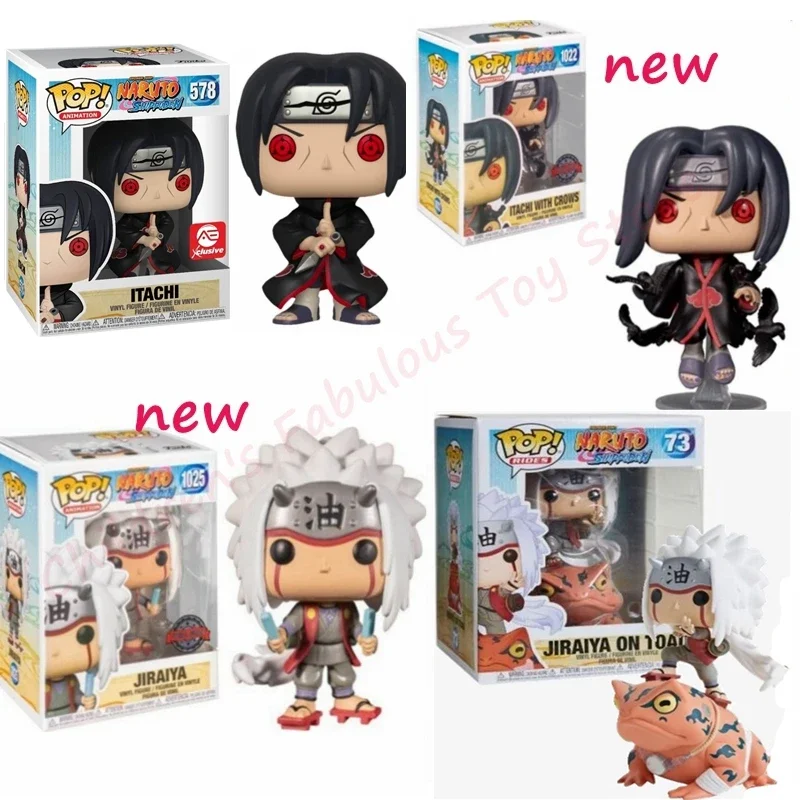 Новинка, экшн-фигурка FUNKO POP narutoe #578 Itachi #1022 #73 Jiraiya #1025 из ПВХ, Мультяшные игрушки, коллекция моделей для детей, подарки