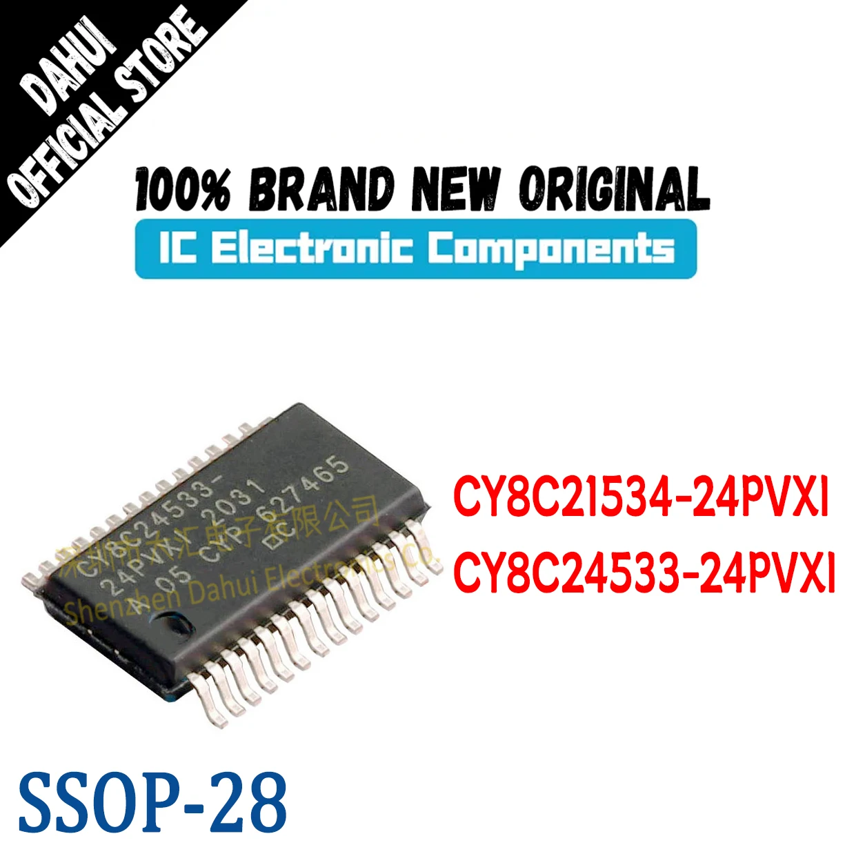 

CY8C21534-24PVXI CY8C24533-24PVXI CY8C21534 CY8C24533 IC Microcontroller Chip New Original SSOP-28