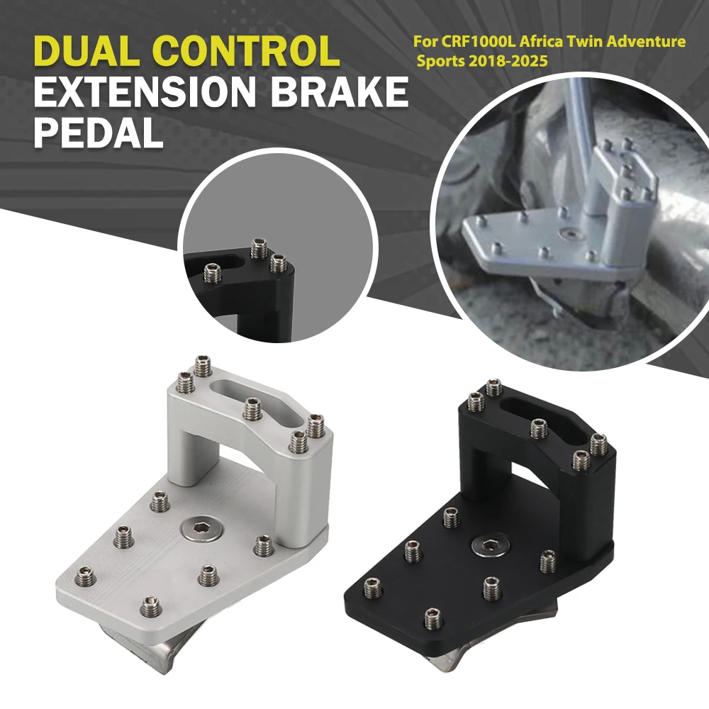 

Motorcycle Rear Dual Control Brake Lever Pedal Tip Pad Extender For Honda CRF1000L Africa Twin Adventure Sports 2018-2025 2024
