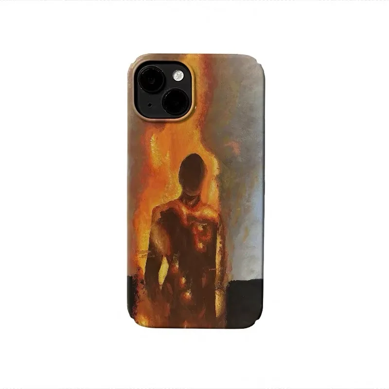

Ins Flame Blurring Shadow Art Case for IPHONE 17 16 ProMax 15 14 Plus 13 12 MINI 11 PRO 16Plus XR XS MAX Acrylic Phone Cover