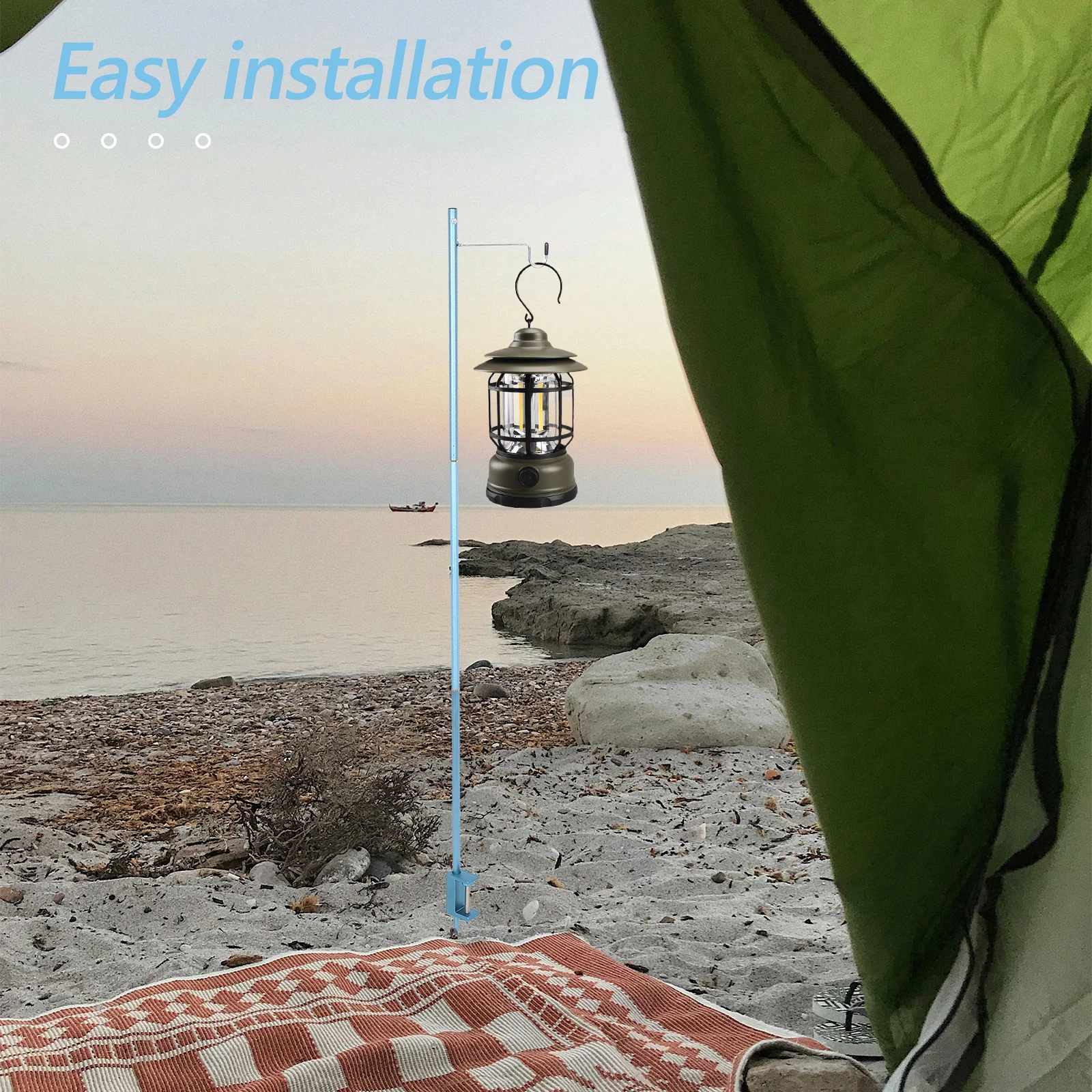 

1Set Outdoor Lamp Rack with Strong Stability for Camping Hiking Fishing Picnic Lanterns Lamps Lantern Stand