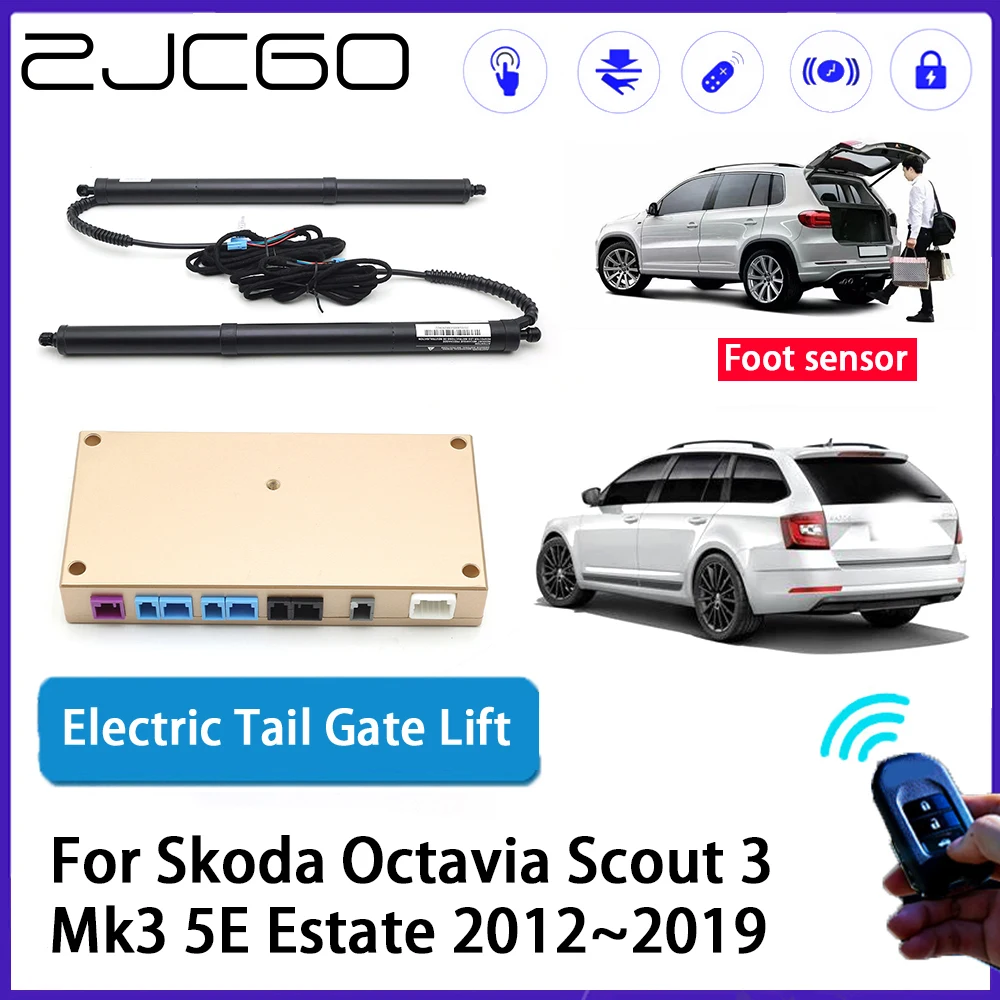 

ZJCGO Auto Trunk intelligent Electric Tail Gate Lift Automatic Tailgate Opener for Skoda Octavia Scout 3 Mk3 5E Estate 2012~2019