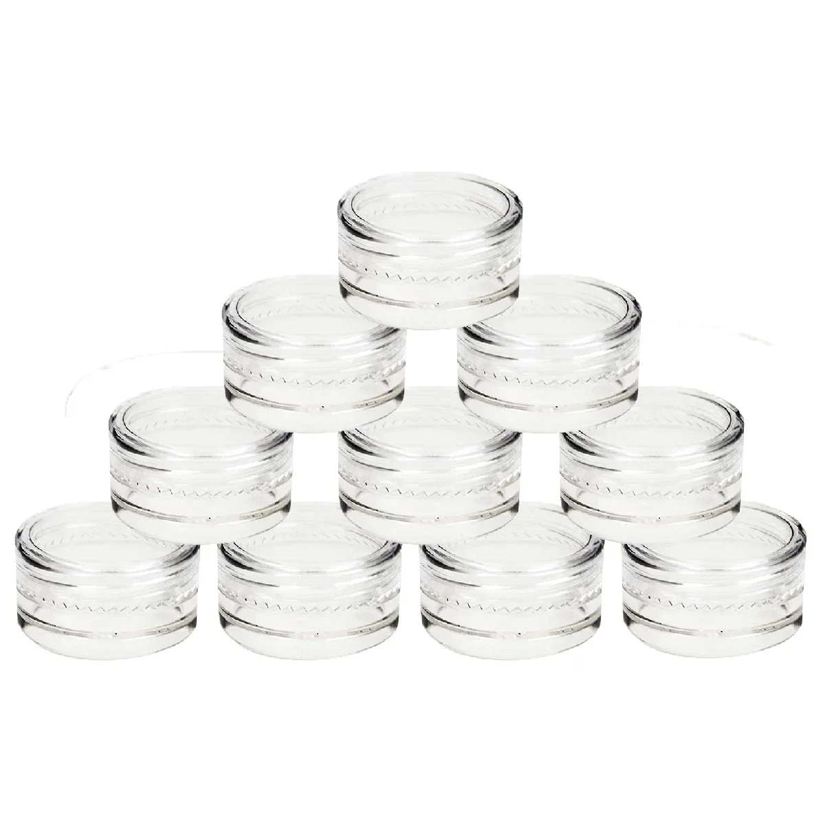 10pcs 2g/3g/5g/10g/15g/20g Empty Plastic Clear Cosmetic Jars Makeup Container Lotion Bottle Vials Face Cream Sample Pots Gel Box