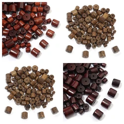 20/50pcs Natural Cylindrical Wood Beads Bucket Shape Loose Beads For Jewelry Making DIY Buddhist Bracelet Accessories6/8/10/12mm